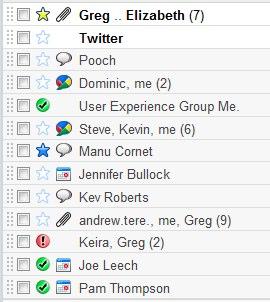 move icon column Gmail: déplacez les icônes de pièces jointes à gauche et une fonction de type retweet sur Buzz