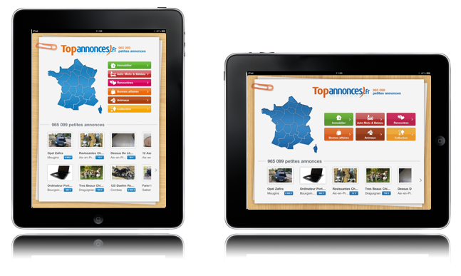 Le site Top Annonces débarque sur iPad