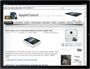 Petit retour sur la nouvelle tablette tactile Apple iPad