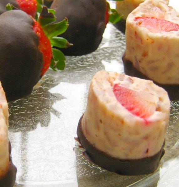 Riz Rose Chocolat & Fraises façon Makis