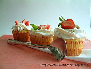 Cupcakes Vanille Fraises