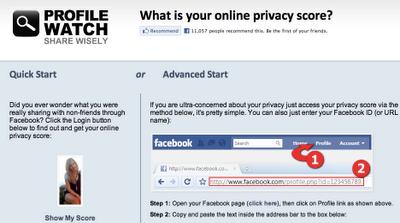 Degré de confidentialité de votre profil Facebook
