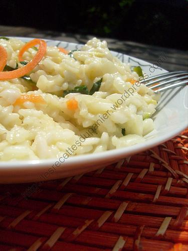 Risotto aux courgettes, carottes et parmesan / Zucchini, carrot and parmesan risotto