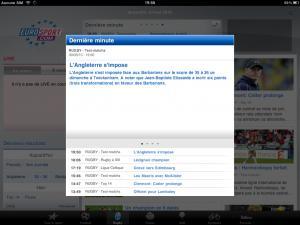 Test – Eurosport : l’actu sportive sur iPad