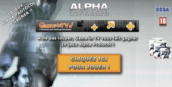 Alpha Protocol : concours avec Game in TV