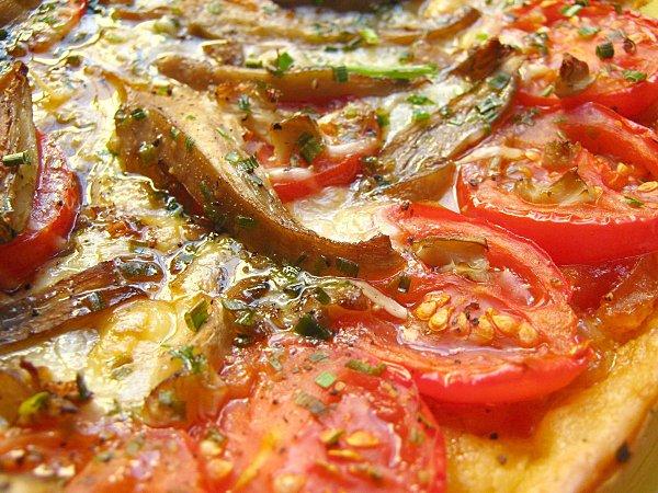 Tarte Fine Tomates & Parmesan aux Pleurotes 