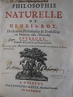 Bibliophilie et Sciences: Descartes et Regius, principes de Philosophie contradictoires