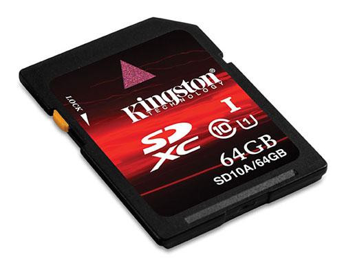 Kingston 64GB SDXC UHS-1 de la classe 10 disponible à 499$