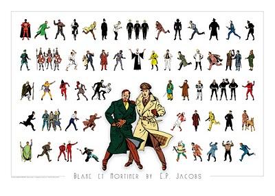 Collector BD : une affiche des personnages de Blake & Mortimer
