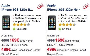 Les iPhones en promotion chez Orange et SFR