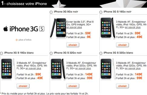 Les iPhones en promotion chez Orange et SFR