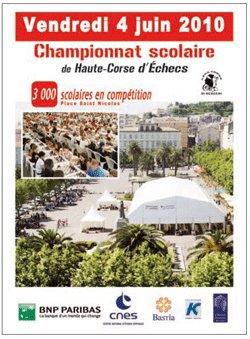 Championnat scolaire de Haute-Corse d'échecs sur la place St Niolas de Bastia aujourd'hui