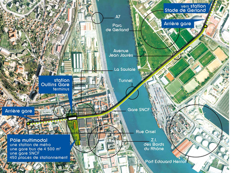 plan-métro-sytral-lyon Station de métro de Oullins, la première pierre est posée