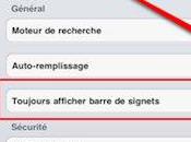 iPad comment utiliser barre signets Safari