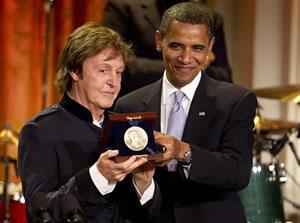 Paul McCartney et Barack Obama