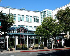 Facebook headquarters in downtown Palo Alto, C...