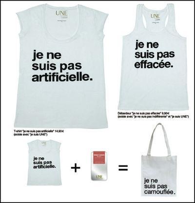 Les tee-shirts UNE pour Monoprix