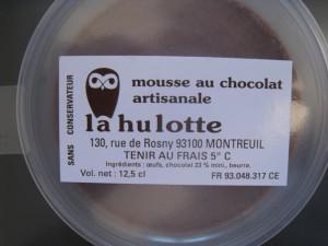 Mousse au chocolat La Hulotte