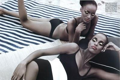 Ayan Elmi & Sedene Blake dans le Vogue Italie de juin 2010