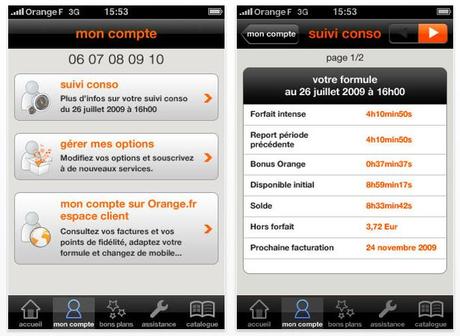 Orange et moi: Suivi conso pour iPhone...