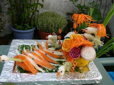 Sculpture de fruits et de légumes - Fruit and vegetable sculptures