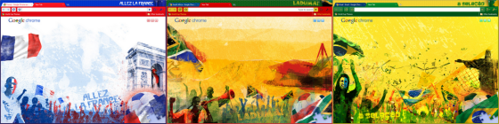 Thèmes Coupe du Monde pour Google Chrome