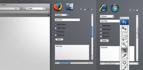 browser form elements Mobility Mockup PSD   Eléments pour maquettes d’applications Web ou mobiles