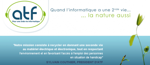 Logo - ATF - collecte, démantèlement, reconditionnement, recyclage de DEEE - baseline
