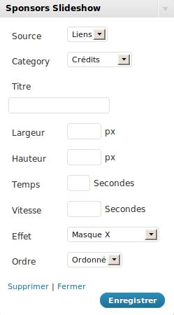 Sponsors Slideshow Widget