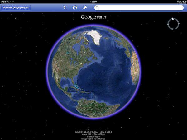 google earth ipad Google Earth pour iPad, gratuit et super intéressant!