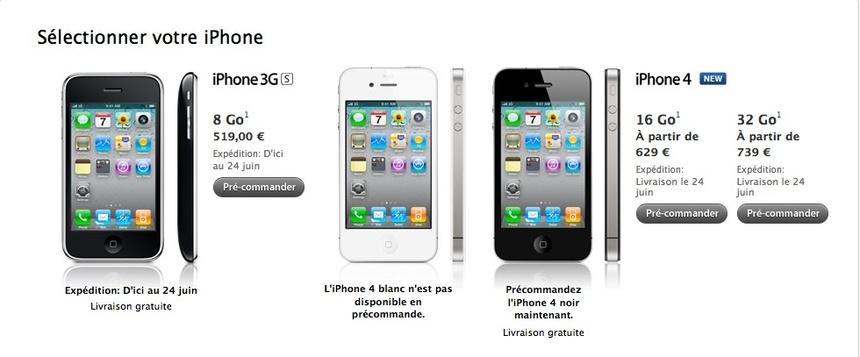 iPhone 4: Les précommandes sont lancées