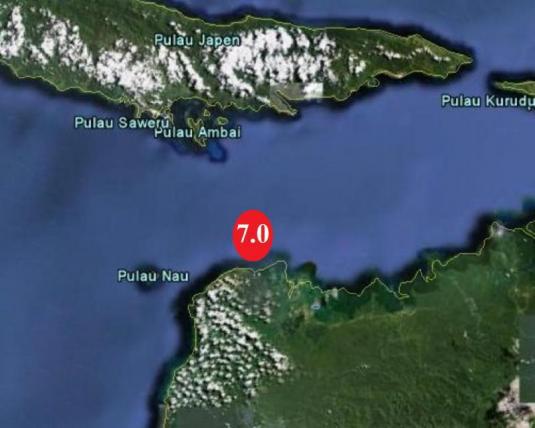 16 Juin 2010, un séisme meurtrier, magnitude 7.0, frappe en Nouvelle Guinée Orientale, Indonésie.