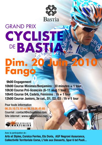 Grand prix cycliste de Bastia ce dimanche : Le programme.