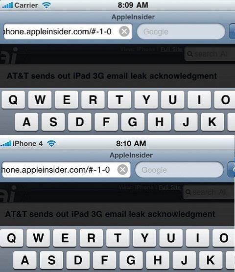 iPhone 4 vs iPhone 3GS: Photos de l’écran