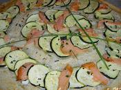 Tarte fine saumon courgettes