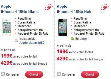 iphone4-sfr iPhone 4 : 199 euros chez SFR (màj)