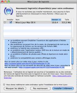 Télécharger la Mise à Jour Mac OSx 10.6.4
