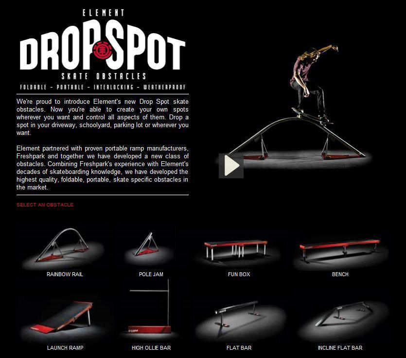 element skateboard dropspot Element Skateboards Dropspot Skate Obstacles