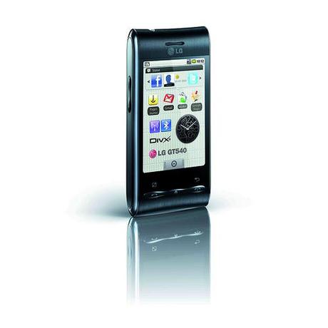 LG Optimus - GT540 noir 3-4 gauche open par LG Blog France