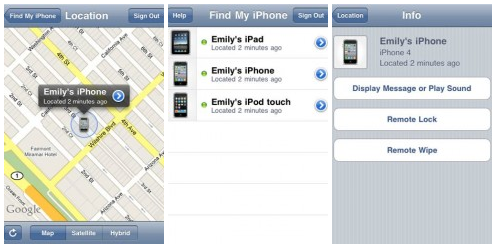 Application officielle Find My iPhone sur l’Appstore