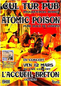 Cultur Pub + Atomic Poison à l'Accueil Breton à Guichen le 12/03/2010