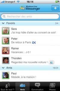 Windows Live Messenger arrive sur iPhone