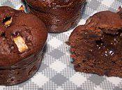 Muffins Chocolat, Poire Coeur Caramel fondant (par Aurélie)