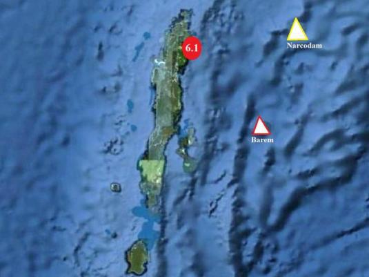 Les Îles d'Andaman frappées par un séisme majeur de magnitude 6,1, le 18 Juin 2010.