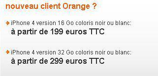 iPhone 4 : Orange confirme les tarifs