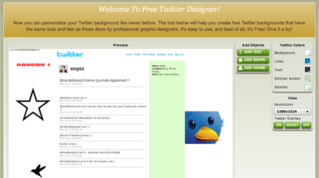 Créer son background Twitter avec Free Twitter Designer