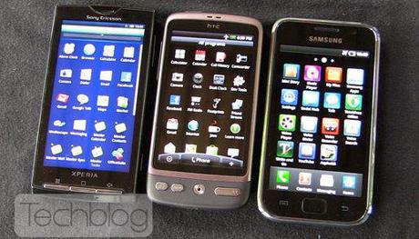 Galaxy-S-Desire-X10-1 Ecran LCD vs Amoled vs Super Amoled