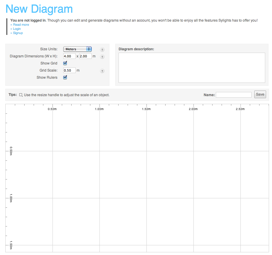 Sylights, éditeur de diagrammes d'éclairage en ligne