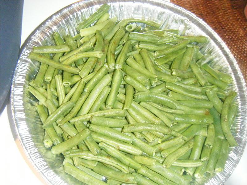 Poulet aux haricots verts et cristophines