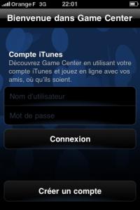 Game Center absent de l’iOS 4